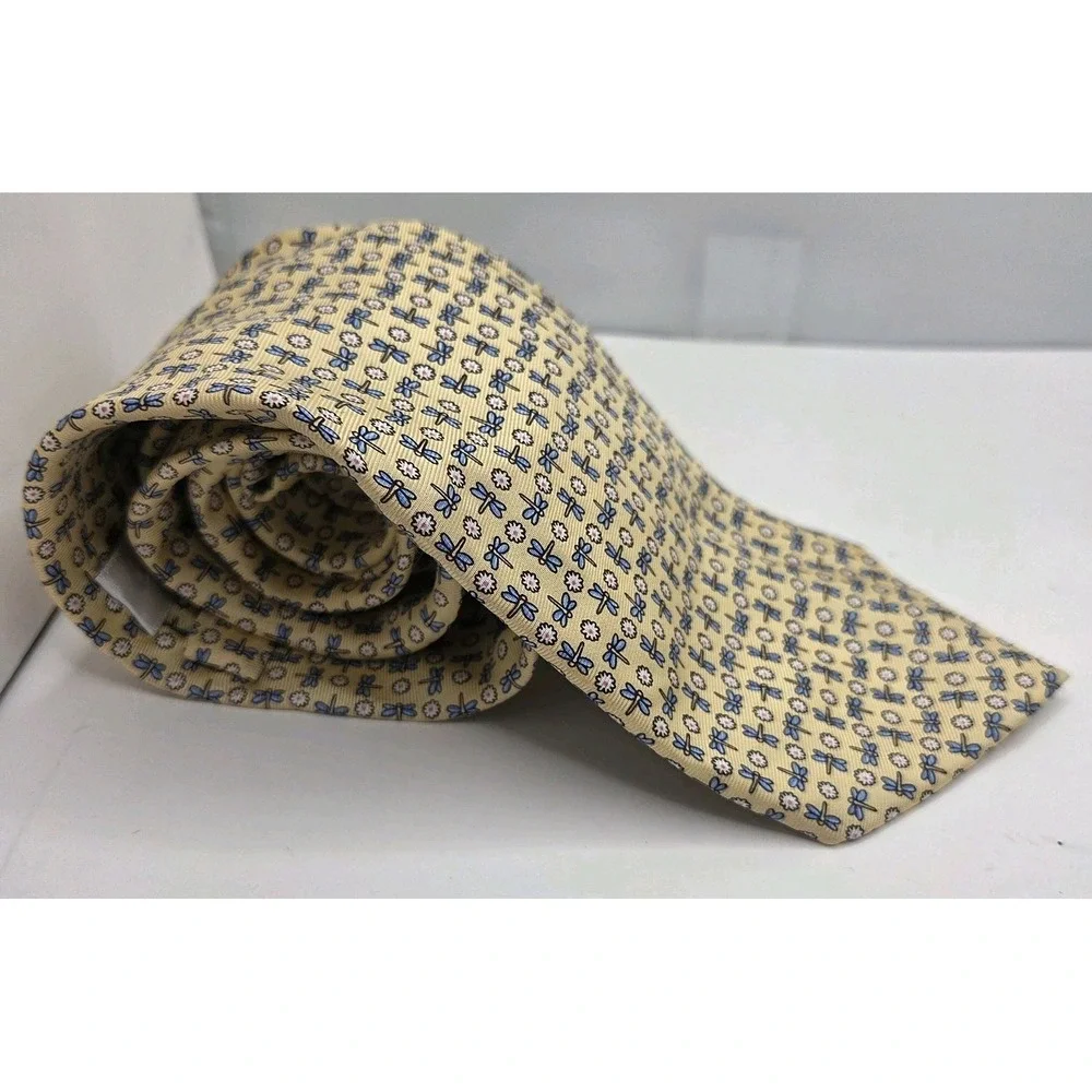 Pierre Cardin Men's Tie Yellow Horsefly Pattern 3x58